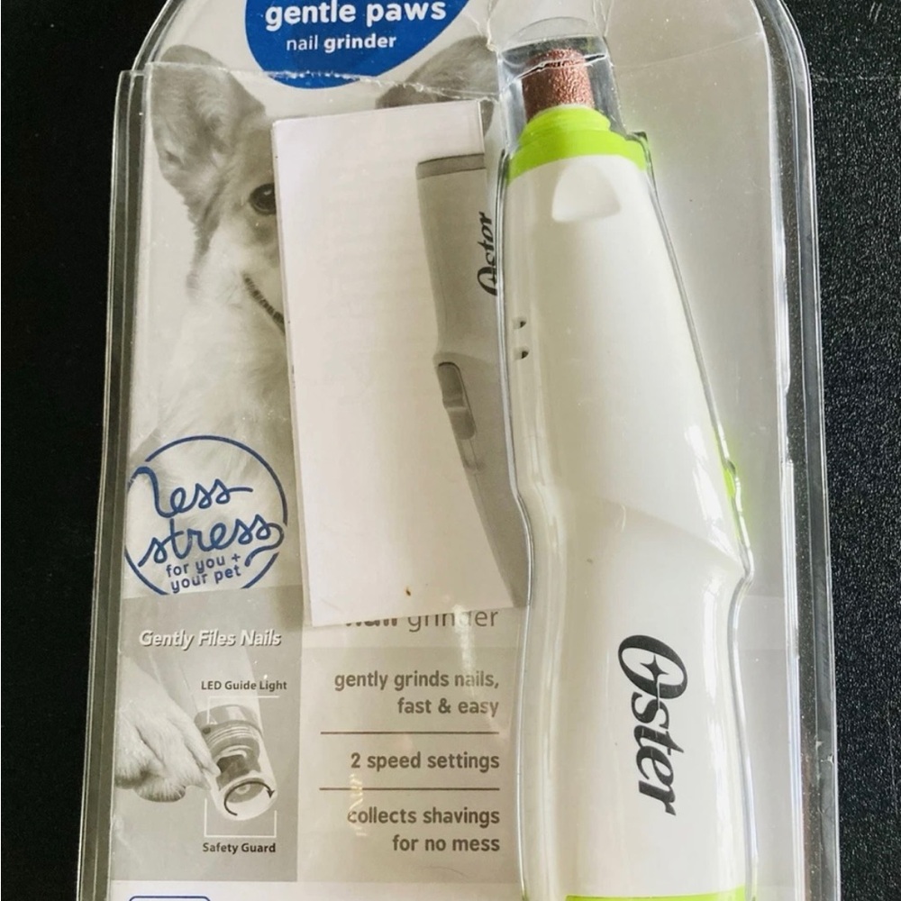 Oster Green and White Gentle Paws Nail Grinder